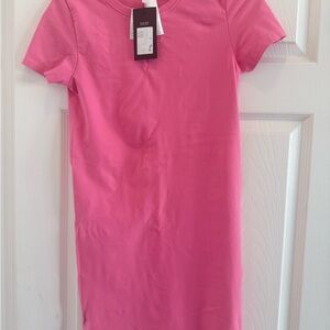 Fabletics Pink Short Sleeve T-Shirt Dress